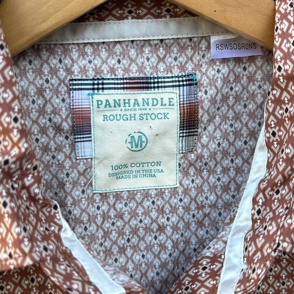 NWT Panhandle Rough Stock Burnt Orange Western Shirt Cowgirl Rodeo Sz M - Picture 6 of 8